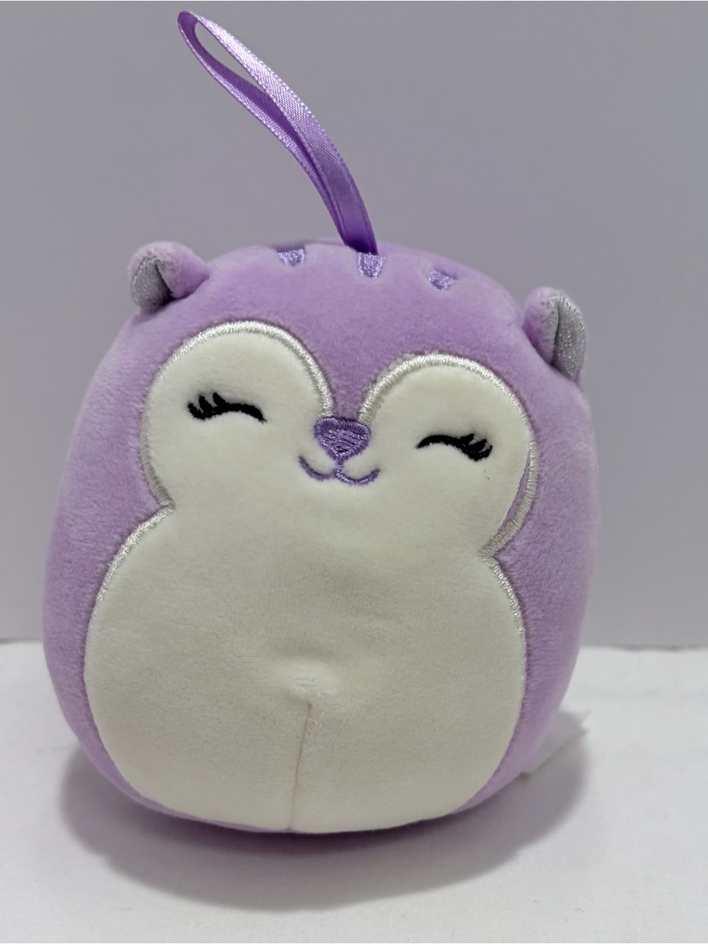 Squishmallows Sydnee the Lavender Squirrel mini 4 inch Ornament